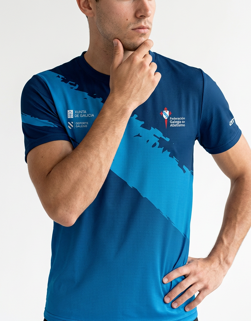 Camiseta FGA MC S500 azul masc