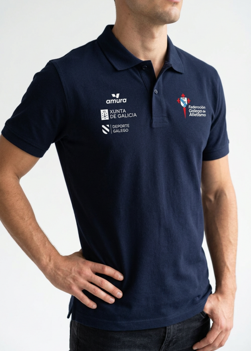 Polo FGA Heritage MC marino masc