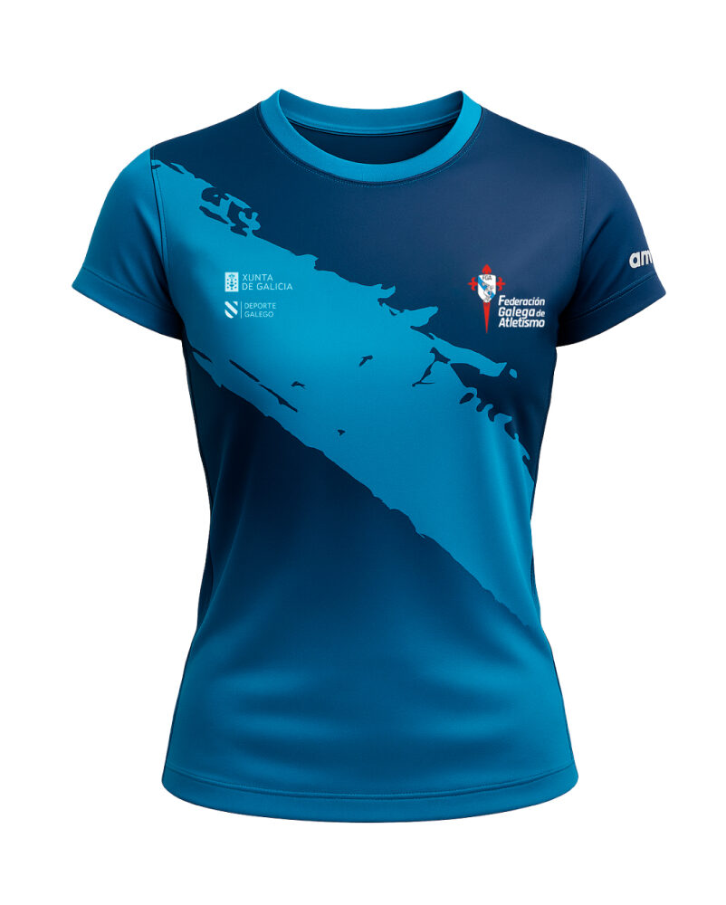 Camiseta FGA MC S500 azul fem