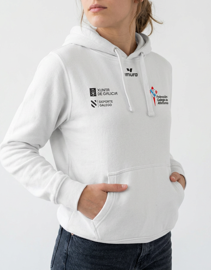 Sudadera Derry FGA blanca capucha